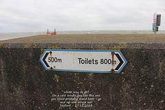 Toilets 500m or 800m Seaford 27 12 2023