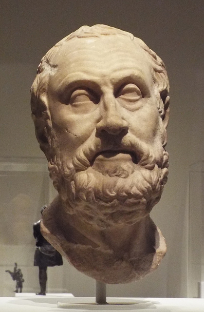 Marble Portrait of Karneades in the Metropolitan Museum of Art, July 2016