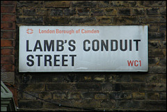 Lamb's Conduit Street sign