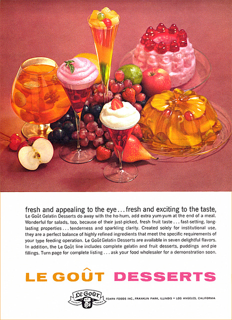 Le Gout Dessert Mix Ad, 1962