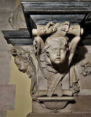 penshurst church, kent (55)cherubs on c17 tomb of sir william coventry +1686, attrib. to william stanton