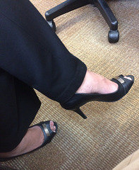 black heels at work
