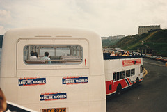 East Yorkshire Scarborough & District open toppers on the Scarborough seafront service – 19 Aug 1987 (54-27)