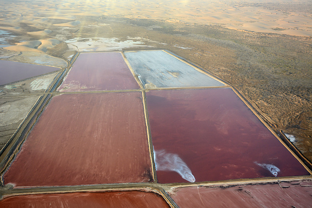 Namibia, Colorful Salt Pans of the Walvis Bay