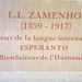 Skulpturo de L.L.Zamenhof en Bolonja sur maro