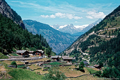 Eisten in Saas Valley of Valais in Switzerland in 1976
