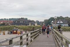 Auf der Seebrücke, Blick zum Strand
