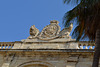 Malta, Valetta, British Emblem at Neptune's Courtyard of Grandmaster's Palace