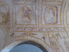 Frescoes inside a Roman villa (1st to 4th centuries).