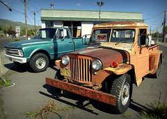 Willys (1947) with Chevy friend