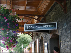 Booking Office sign