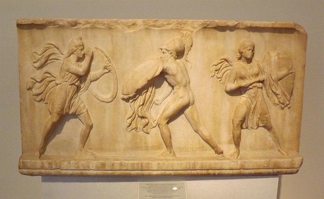 Relief Slab from Athens with an Amazonomachy in the National Archaeological Museum in Athens, May 2014