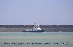 Trinity House vessel ‘Alert’ in the outer harbour - Dover - 7 5 2022