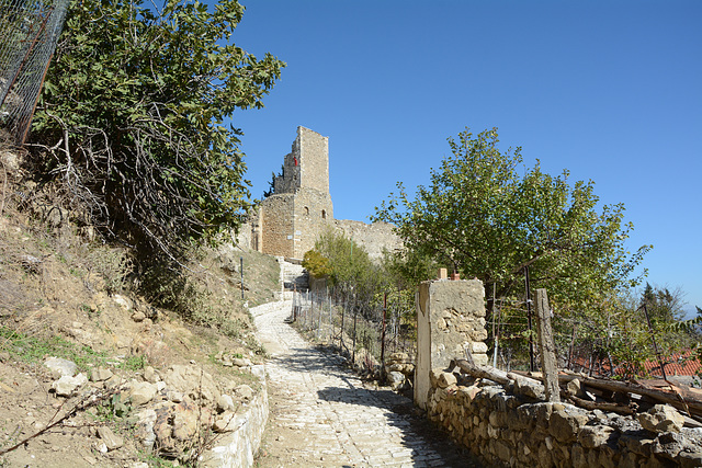 Albania, Vlorë, The Path to the Entrance to the Castle of Kaninë