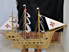 Sail-vessel made of glued matches.