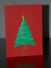 Christmas card - Tree with gold star