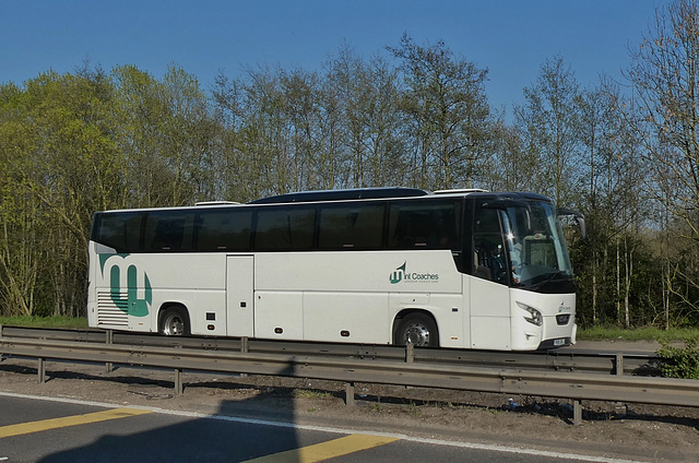 Mint Coaches YK15 OKJ on the A11 at Barton Mills - 21 Apr 2019 (P1000989)