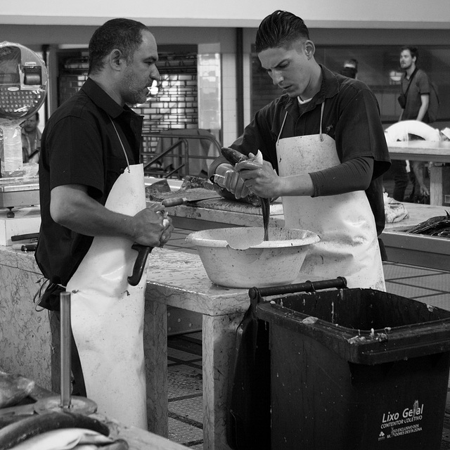Workers at the Funchal Fish Market