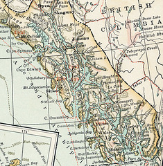 1898 Map of Juneau, Panhandle, and Inside Passage