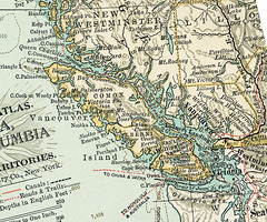 1898 Map of Vancouver Island and Inside Passage