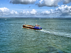 Barge Goole Star coming out of East Cowes