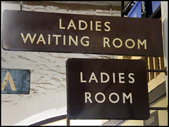 Ladies Waiting Room signs