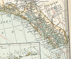 1898 Map of Alaska Showing Panhandle Area