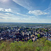 View from Windeck, Weinheim in front, Mannheim to the far left