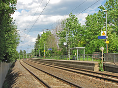 Haltepunkt Schweinsburg-Culten an der Bahnlinie Leipzig - Hof