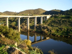 River Guadiana and road bridge.