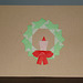Christmas card - Green and white wreath