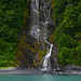 Alaska, Waterfall from Northern Rocks of Valdez Arm