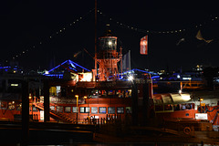 Das Feuerschiff an der Elbpromenade in Hamburg (PiP)