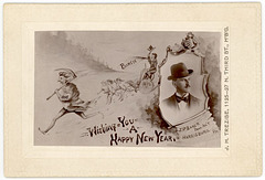 Wishing You a Happy New Year, J. P. Baker, Traveling Agent, Harrisburg, Pa., 1896