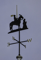 Knight and horse with Cleric,  wind vane
