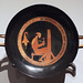 Kylix with a Satyr Fluting a Column by the Antiphon Painter in the Boston Museum of Fine Arts, January 2018