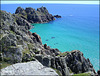 The Cornish coast near Porthcurno