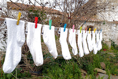 Penedos, white socks laundry day