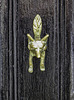 Fox brass door knocker
