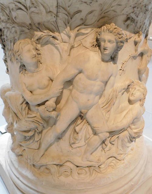 Detail of a Puteal (wellhead) with Narcissus and Echo, and Hylas and the Nymphs in the Metropolitan Museum of Art, August 2019