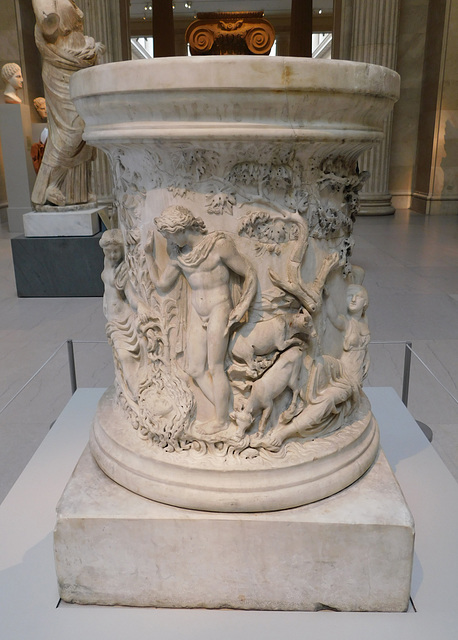 Puteal (wellhead) with Narcissus and Echo, and Hylas and the Nymphs in the Metropolitan Museum of Art, August 2019
