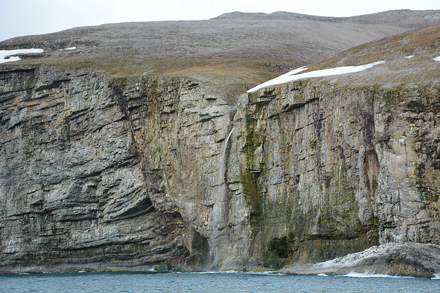 The Waterfall of Bjørnøya Island