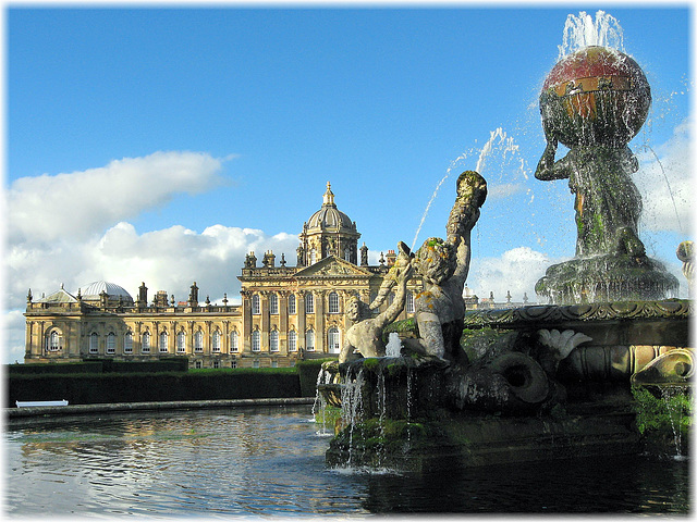 Atlas Fountain and Castle Howard, North Yorkshire