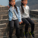 Chinese twins at the Great Wall