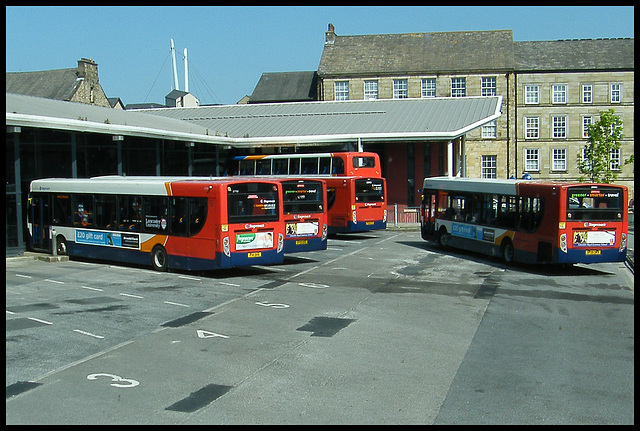arriving at Lancaster Bus Station