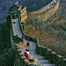 View down the watchtower on the Great Wall