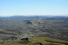 Iceland, View to the East from the Tallest Point of the Lakagigar Chain