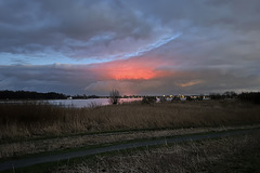 Red cloud over Zoetermeer