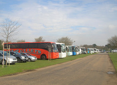 Coaches parked at Trinity Park, Ipswich - 25 April 2013 (DSCN0387)