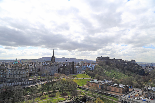 Views from the St Giles Monument in Princes Street